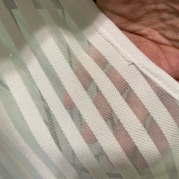 Caren Sport size 3X sheer asymmetrical stripes dressy casual feminine - Picture 3 of 6